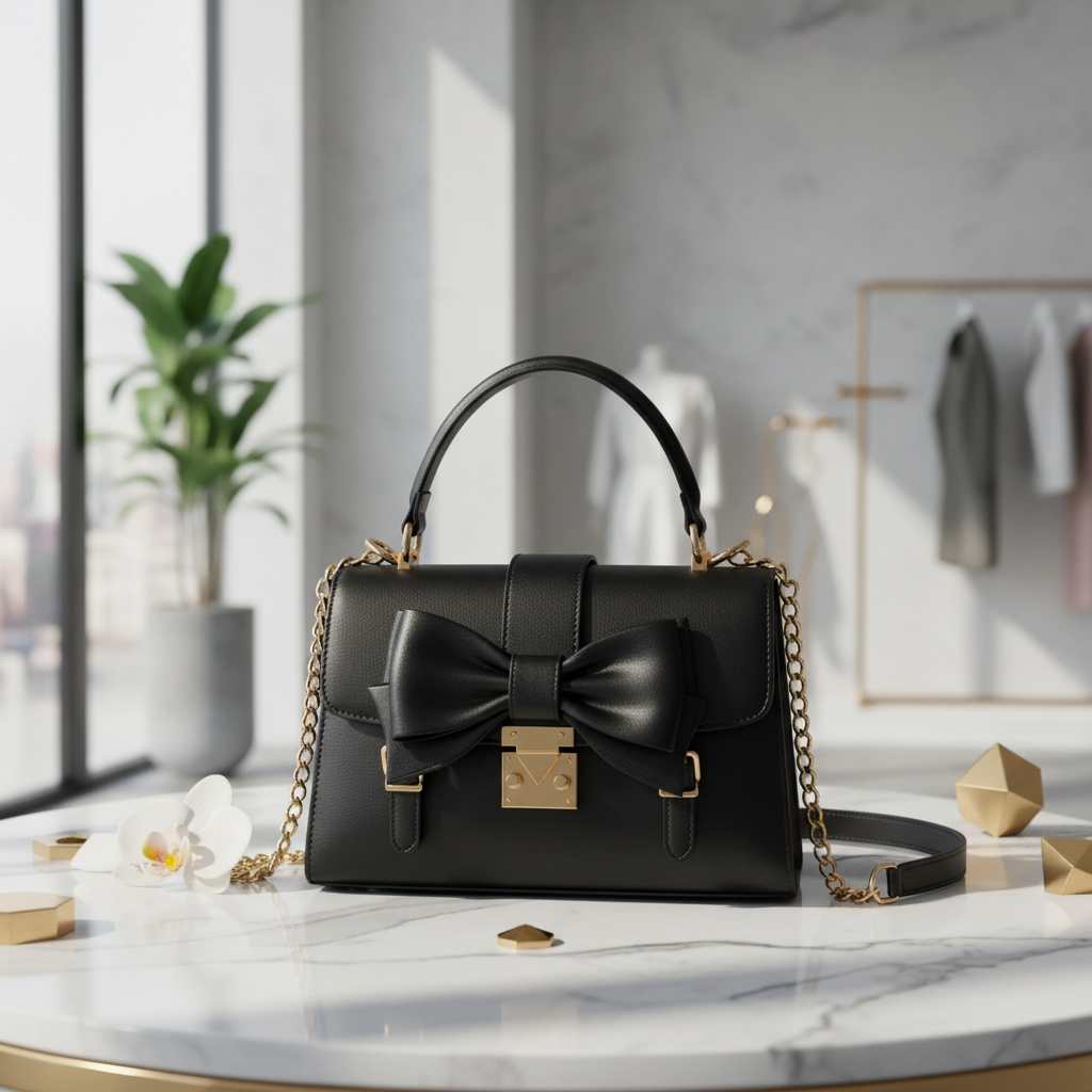 Bowtie Satchel Handbag