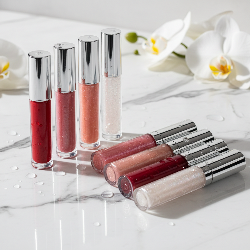 Mirror finish lip gloss collection in multiple shades