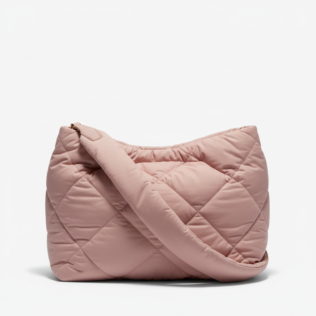 Quilted Puffer Crossbody Tote — Celeste Luxe