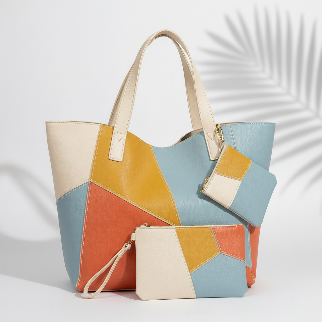 Versatile Patchwork Tote Bag — Celeste Luxe