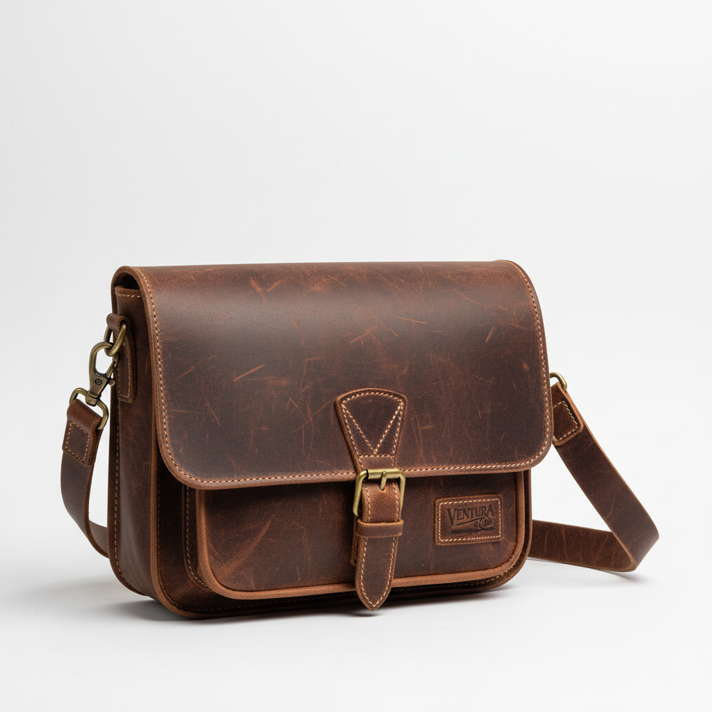 Crazy Horse Leather Crossbody Bag — Vintage Luxury